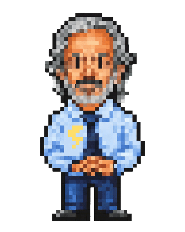 Candidato vicepresidencial en pixel art
